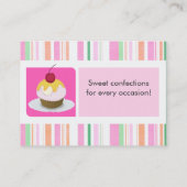Bakkerijkoeken Cupcake, prachtig gepersonaliseerd Visitekaartje (Achterkant)