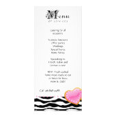 Bakkerijkoekjes Pop Zebra Heart Cookie Reclamekaart (Achterkant)