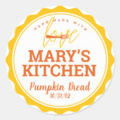 Bakkerijlabels + Jouw naam Ronde Sticker (Voorkant)