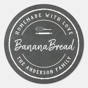 Bakkerijlogo Ambachtelijk Bakken Geschenk Krijtbor Ronde Sticker