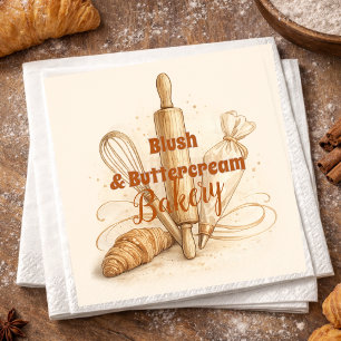 Bakkerijlogo Gebak Winkel Branding Servet