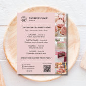 Bakkerijmenu Aangepast Logo QR-code Flyer