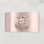 Bakkerijmixer Flowers Roos Gold Cirkel Visitekaartje (Voorkant)