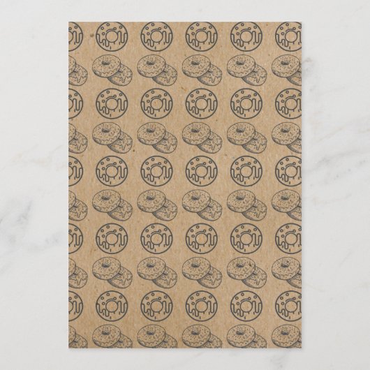 bakkerijmodel voor schotel- en schoenenpapierdonut programmakaart (Achterkant)