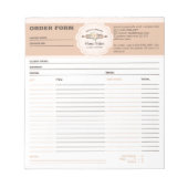 Bakkerijordeformulier Notitieblok (Voorkant)