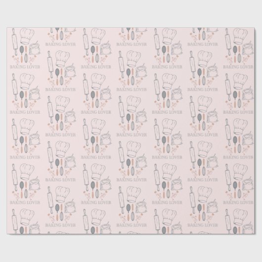 bakkerijpatroon cadeaupapier (Vlak)