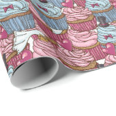 Bakkerijproducten Cupcakes, verpakkingspapier Cadeaupapier (Rol Hoek)
