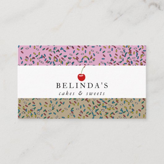 Bakkerijproducten en zoetwaren QR-code Sociale med Visitekaartje (Voorkant)