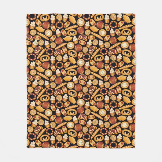 Bakkerijproducten Fleece Deken (Voorkant)