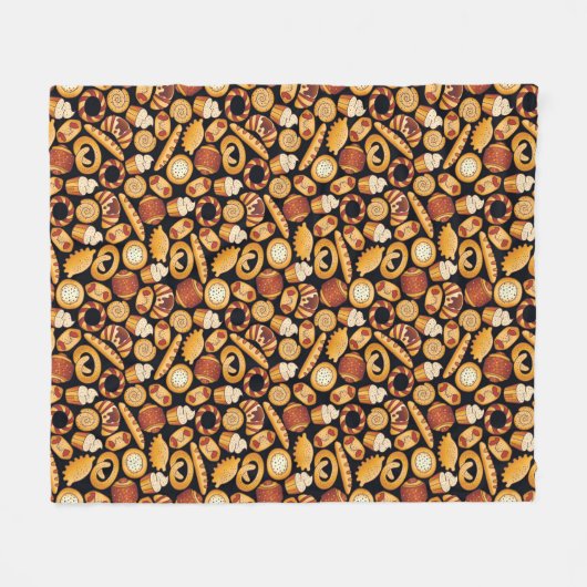 Bakkerijproducten Fleece Deken (Voorkant (Horizontaal))