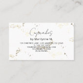 Bakkerijproducten - goudroze platte bakkerijen visitekaartje (Achterkant)