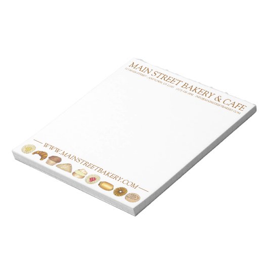 Bakkerijproducten Kroisant Donut Muffin Pastries Notitieblok (Linkerzijde)