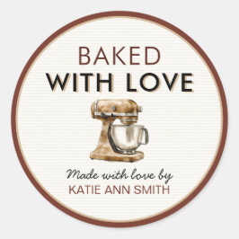 Bakkerijproducten Labelstickers 'Gebakken met Lief Ronde Sticker