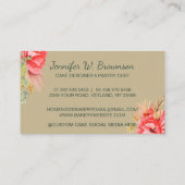 Bakkerijproducten met roestbruin goud visitekaartje (Achterkant)