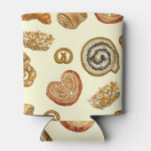 Bakkerijproducten: naadloos patroon. blikjeskoeler (Achterkant)