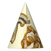 Bakkerijproducten:  naadloos patroon. feesthoedjes (Achterkant)