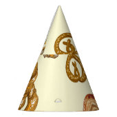 Bakkerijproducten:  naadloos patroon. feesthoedjes (Links)