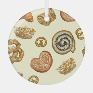 Bakkerijproducten:  naadloos patroon. glas ornament