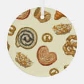 Bakkerijproducten: naadloos patroon. glas ornament (Achterkant)