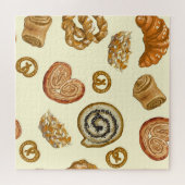 Bakkerijproducten:  naadloos patroon. legpuzzel (Horizontaal)