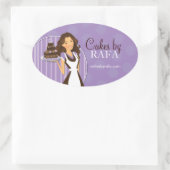 Bakkerijproducten Ovale Sticker (Tas)