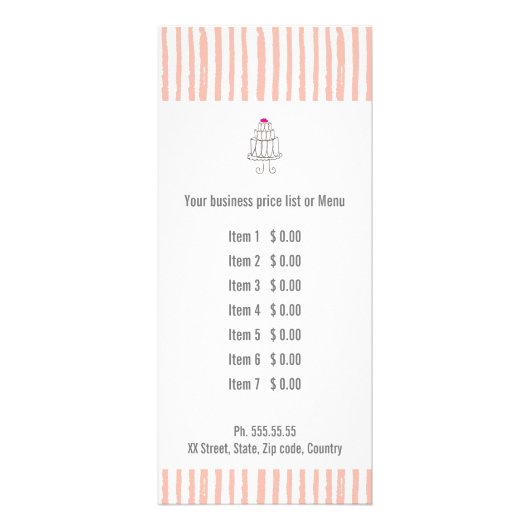 Bakkerijproducten Reclamekaart (Voorkant)