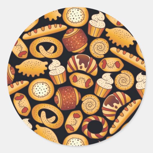 Bakkerijproducten Ronde Sticker (Voorkant)