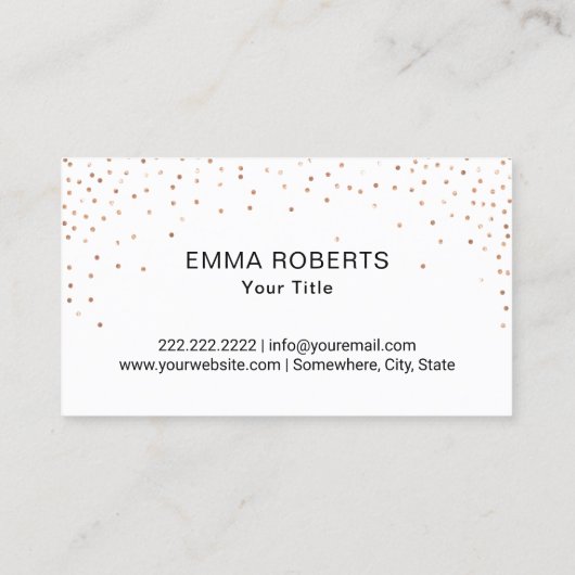 Bakkerijproducten Roos Goud perskoek Moderne Confe Visitekaartje (Achterkant)