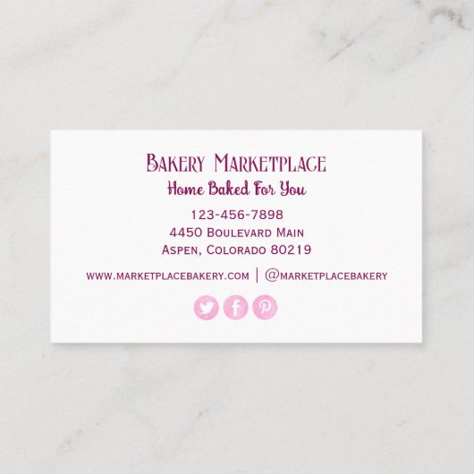 Bakkerijproducten Social Media Visitekaartje (Achterkant)