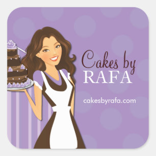 Bakkerijproducten Vierkante Sticker