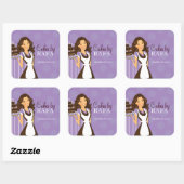 Bakkerijproducten Vierkante Sticker (Vel)