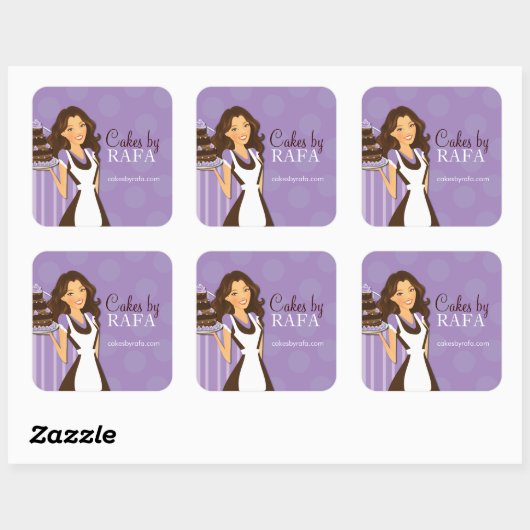 Bakkerijproducten Vierkante Sticker (Vel)