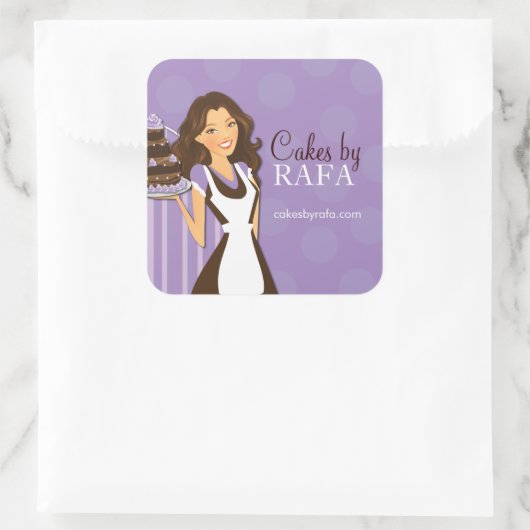 Bakkerijproducten Vierkante Sticker (Tas)