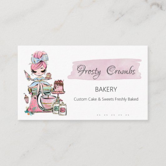 Bakkerijproducten Visitekaartje cupcakes (Voorkant)