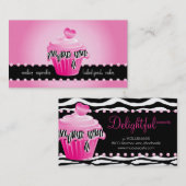 Bakkerijproducten Visitekaartje Zebra Roze koekjes (Voorkant / Achterkant)