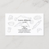 Bakkerijproducten voor bakken en bakken visitekaartje (Achterkant)