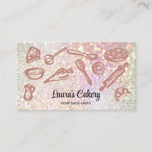 Bakkerijproducten voor bakken en bakken visitekaartje (Voorkant)