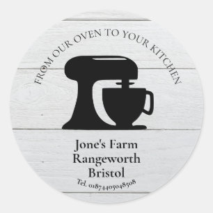 bakkerijproducten voor de verkoop van bakkerijprod ronde sticker