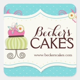 Bakkerijproducten voor de vervaardiging van whiske vierkante sticker