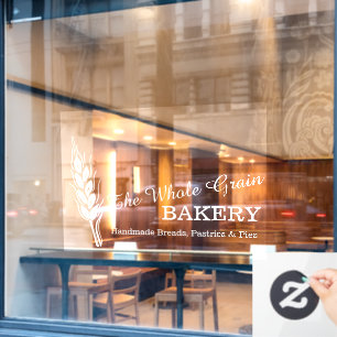 Bakkerijproducten — wit raamsticker