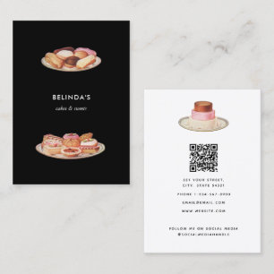 Bakkerijproducten zoet bakken QR-code Sociale medi Visitekaartje