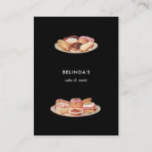 Bakkerijproducten zoet bakken QR-code Sociale medi Visitekaartje (Voorkant)