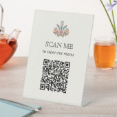 Bakkerijscanmenu QR-code Reclamebord Met Voetstuk (Insitu)