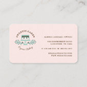 Bakkerijsnoek en Logo van Floral Leaf Company Visitekaartje (Achterkant)