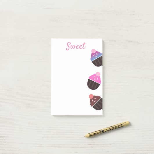 Bakkerijsnoeren zoete vriesartikelen post-it® notes (Op bureau)