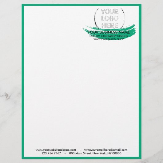 Bakkerijtaart Bestellen Formulier Groen Flyer (Achterkant)