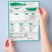 Bakkerijtaart Bestellen Formulier Groen Flyer (Hand)