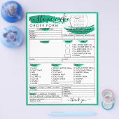 Bakkerijtaart Bestellen Formulier Groen Flyer (Enkel)