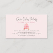 Bakkerijtaart Blush Pink Sprinkles Pastry Dessert Visitekaartje (Achterkant)