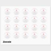 Bakkerijtaart Blush Roze Sprinkles Dessert Juridis Ronde Sticker (Vel)